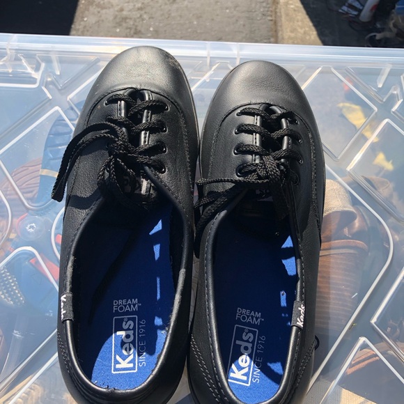 Keds Champion WH45780 Originals Women Sneakers Black Leather Shoes Size 10 - Picture 8 of 12